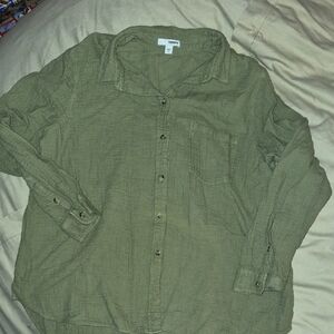 Sonoma Olive Button-Down Shirt